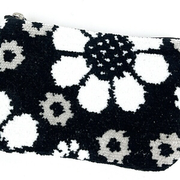 内藤ルネ ストラップポーチ小 ブラック 小物入れ 化粧品入れ