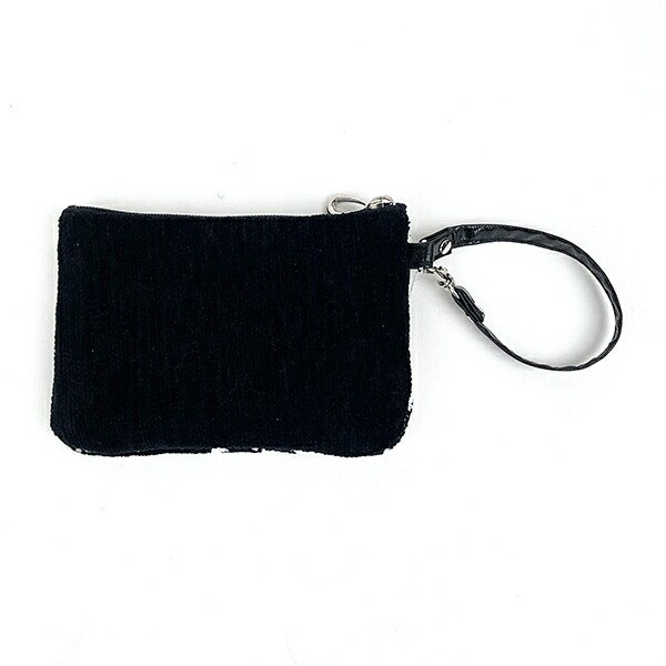 内藤ルネ ストラップポーチ小 ブラック 小物入れ 化粧品入れ