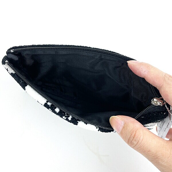 内藤ルネ フラットポーチ ブラック 小物入れ 化粧品入れ