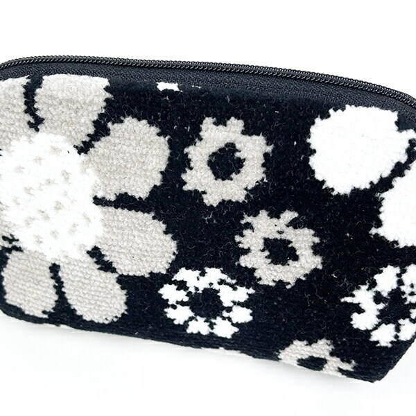 内藤ルネ ミニポーチ ブラック 小物入れ 化粧品入れ