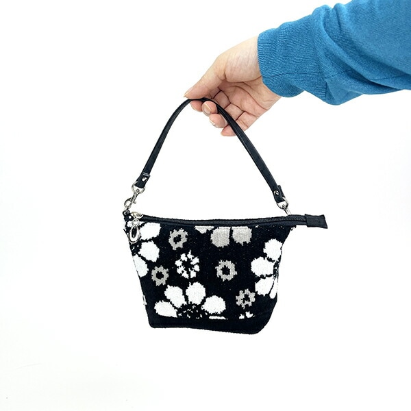 内藤ルネ コスメポーチ ブラック 小物入れ 化粧品入れ