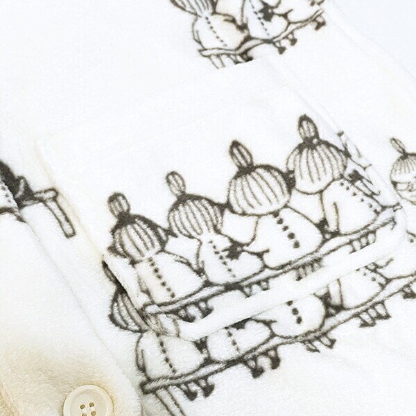 ムーミン リトルミイ シブリングズ 袖なしルームウエア アイボリー ブランケット MOOMIN