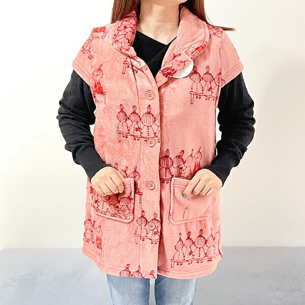 ムーミン リトルミイ シブリングズ 袖なしルームウエア オレンジ ブランケット MOOMIN