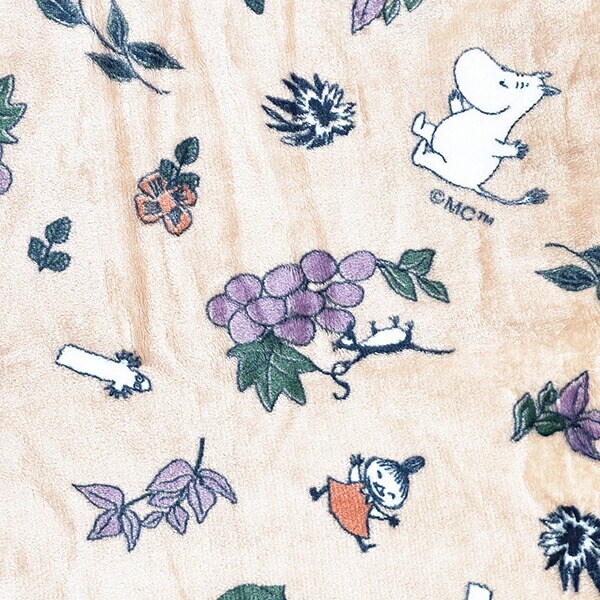 ムーミン フルーツガーデン ボア付3WAYケープ ピンク ブランケット MOOMIN