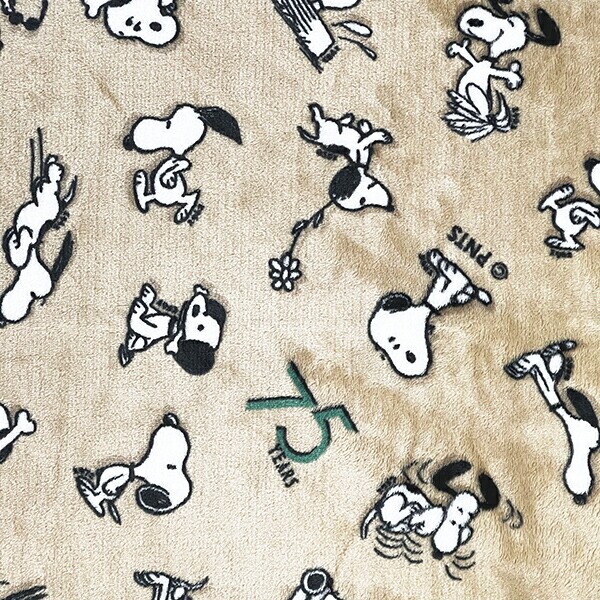 スヌーピー セブンティファイヴ ウォームクロス(S) ブラウン ひざ掛け ブランケット PEANUTS 75th SNOOPY
