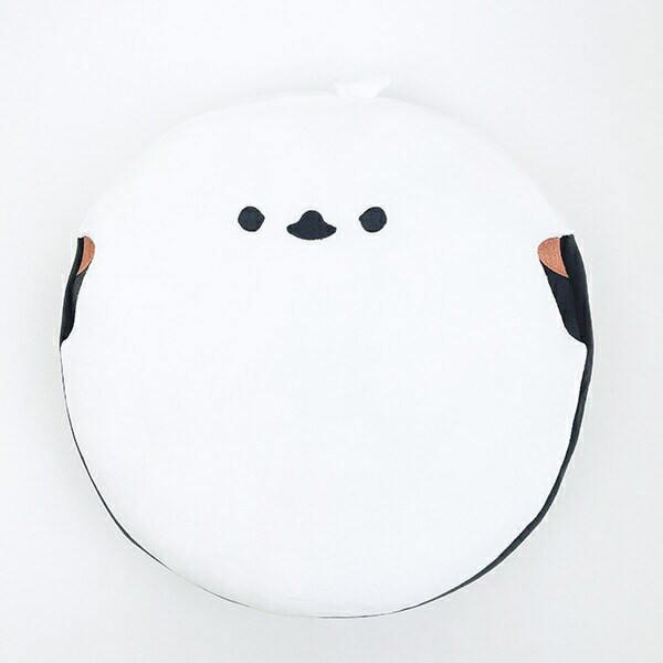 しまださん もちふわラウンドクッション ホワイト シマエナガ