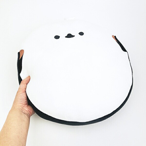 しまださん もちふわラウンドクッション ホワイト シマエナガ