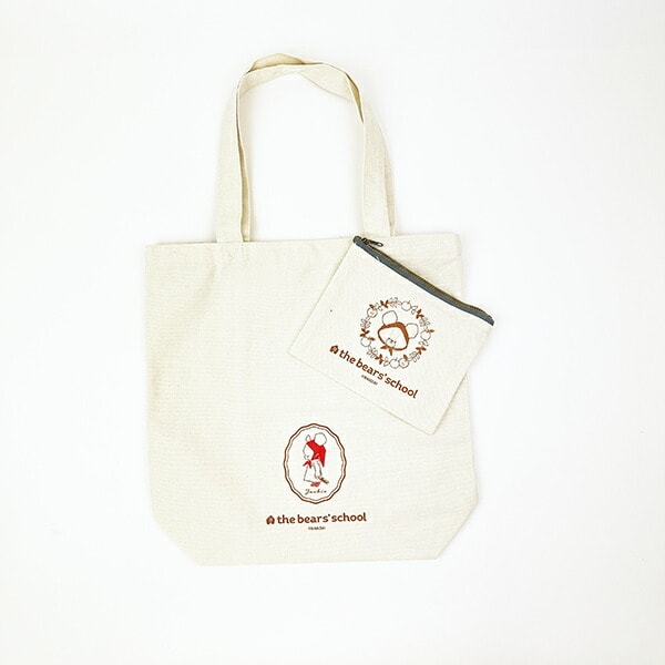 くまのがっこう アップルジャッキー ポーチ付きトートバッグ