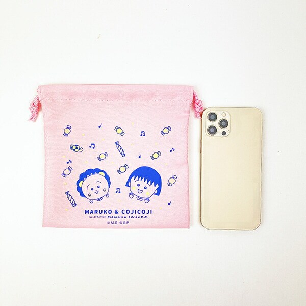 まる子とコジコジ eHONTOMO 巾着 ピンク まるコジ