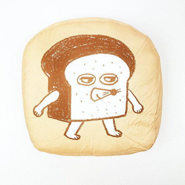 パンどろぼう ダイカットクッション(L) (ブラウン)