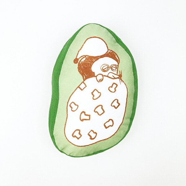 パンどろぼう ダイカットクッション(M) (グリーン)