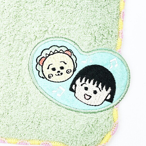 まる子とコジコジ eHONTOMO 音符 刺繍タオルハンカチ まるコジ