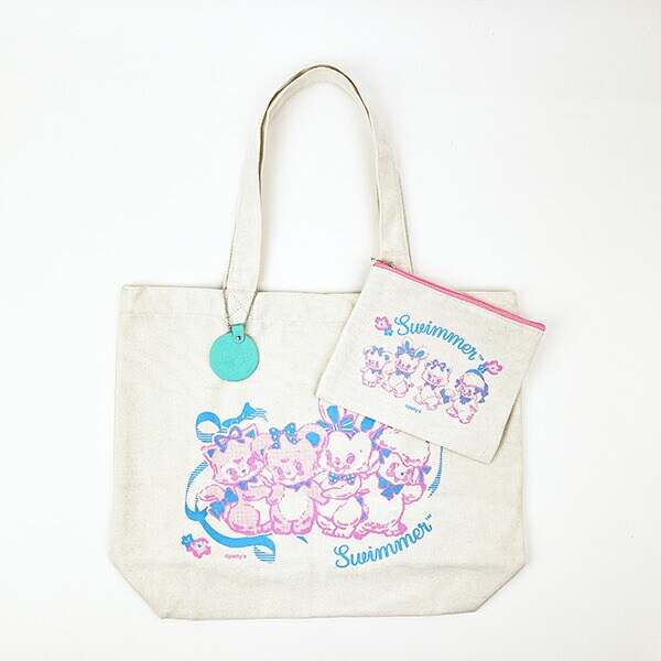 SWIMMER(スイマー) トートバッグセット（シンプルトートバッグ・便利な小物ポーチ・オリジナルチャーム）