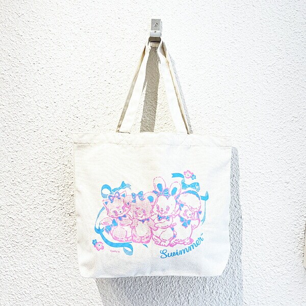 SWIMMER(スイマー) トートバッグセット（シンプルトートバッグ・便利な小物ポーチ・オリジナルチャーム）