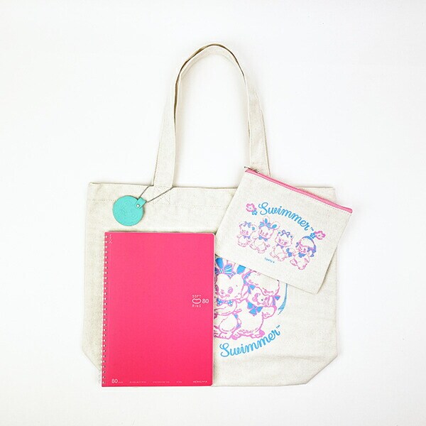 SWIMMER(スイマー) トートバッグセット（シンプルトートバッグ・便利な小物ポーチ・オリジナルチャーム）
