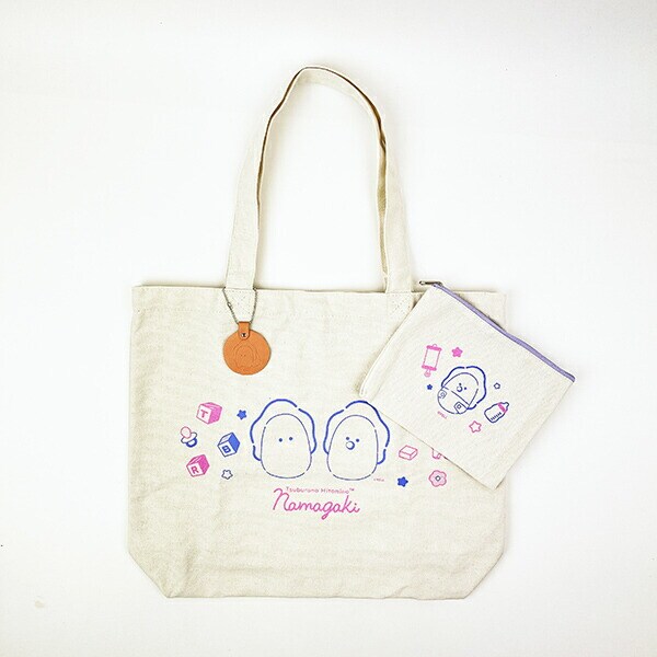 つぶらな瞳 つぶらな瞳のなまがき トートバッグセット（シンプルトートバッグ・便利な小物ポーチ・オリジナルチャーム）