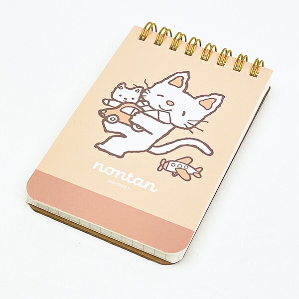 ノンタン ぱっぱらぱなし A7 リングメモ ライトピンク 文具 eHONTOMO