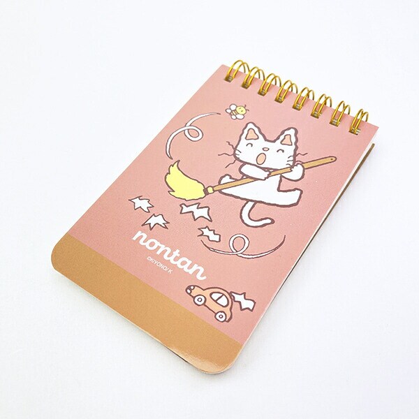 ノンタン ぱっぱらぱなし A7 リングメモ ピンク 文具 eHONTOMO
