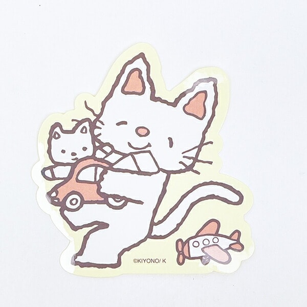 ノンタン ぱっぱらぱなし ダイカットステッカー イエロー eHONTOMO