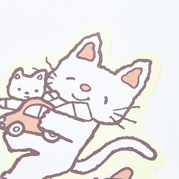 ノンタン ぱっぱらぱなし ダイカットステッカー イエロー eHONTOMO