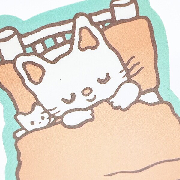 ノンタン おやすみなさい ダイカットステッカー  ライトブルー eHONTOMO