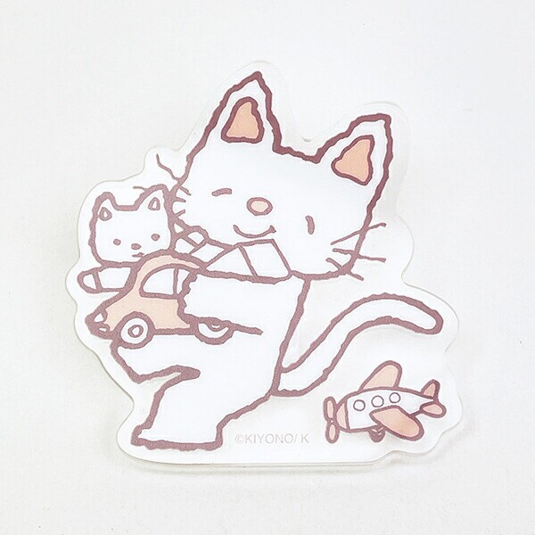 ノンタン ぱっぱらぱなし  アクリルクリップ  イエロー 文具 eHONTOMO