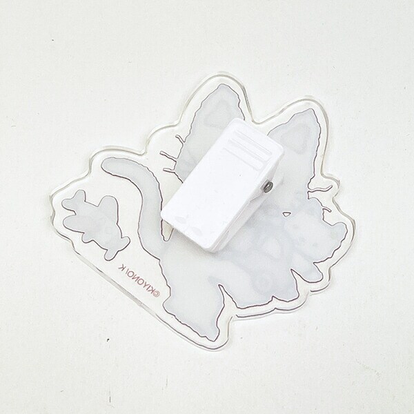 ノンタン ぱっぱらぱなし  アクリルクリップ  イエロー 文具 eHONTOMO