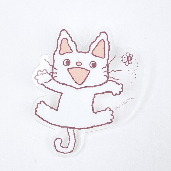 ノンタン ぱっぱらぱなし  アクリルクリップ  ピンク 文具 eHONTOMO