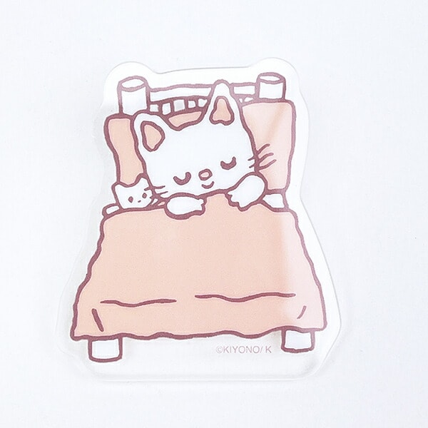 ノンタン おやすみなさい  アクリルクリップ ライトブルー 文具 eHONTOMO