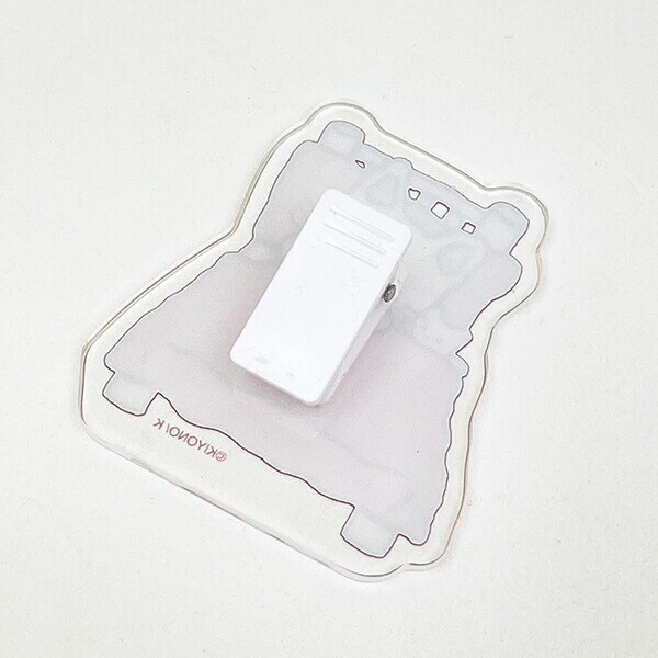 ノンタン おやすみなさい  アクリルクリップ ライトブルー 文具 eHONTOMO