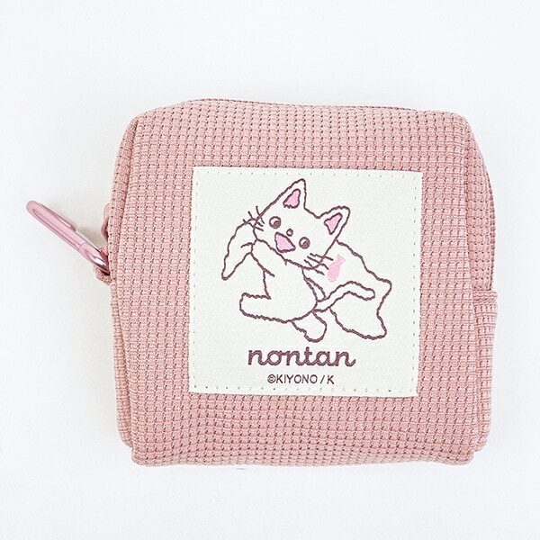 ノンタン おねしょでしょん スクエアポーチ ピンク 文具 eHONTOMO