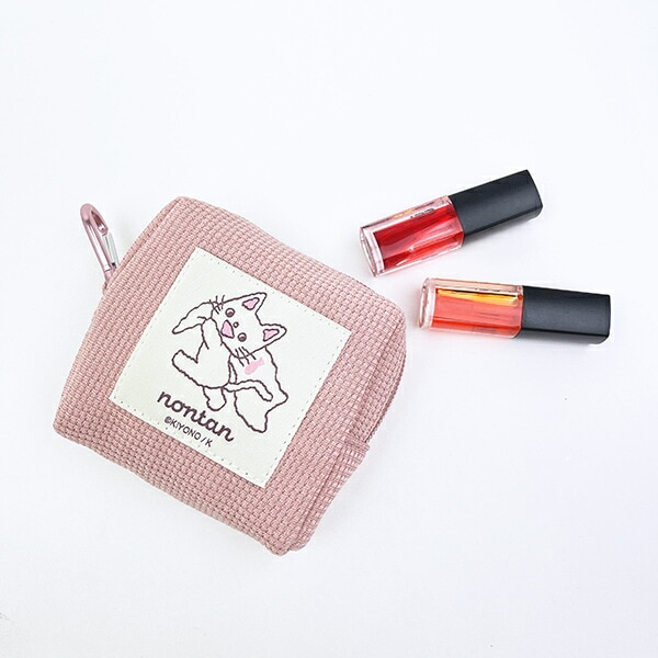 ノンタン おねしょでしょん スクエアポーチ ピンク 文具 eHONTOMO