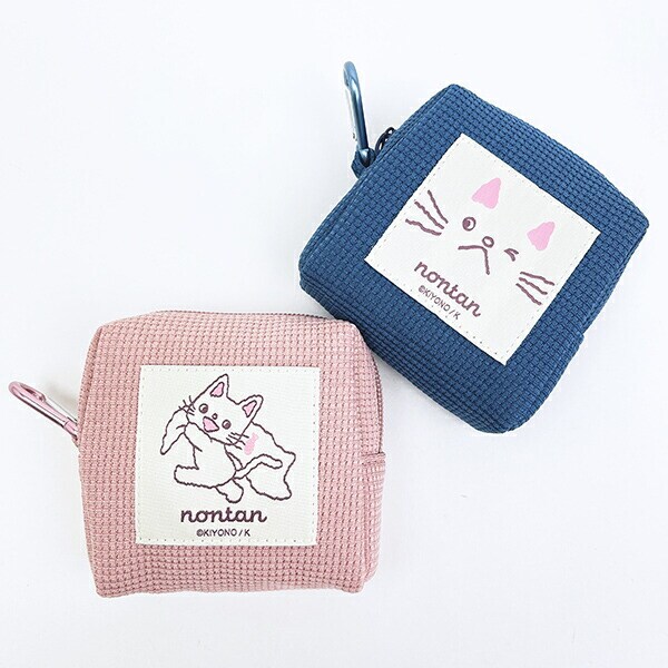 ノンタン おねしょでしょん スクエアポーチ ピンク 文具 eHONTOMO