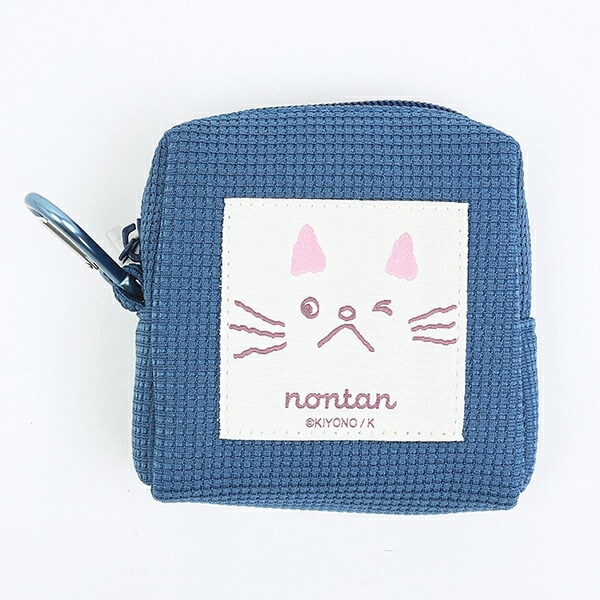 ノンタン ボールまてまてまて スクエアポーチ ブルー 文具 eHONTOMO