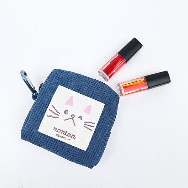 ノンタン ボールまてまてまて スクエアポーチ ブルー 文具 eHONTOMO