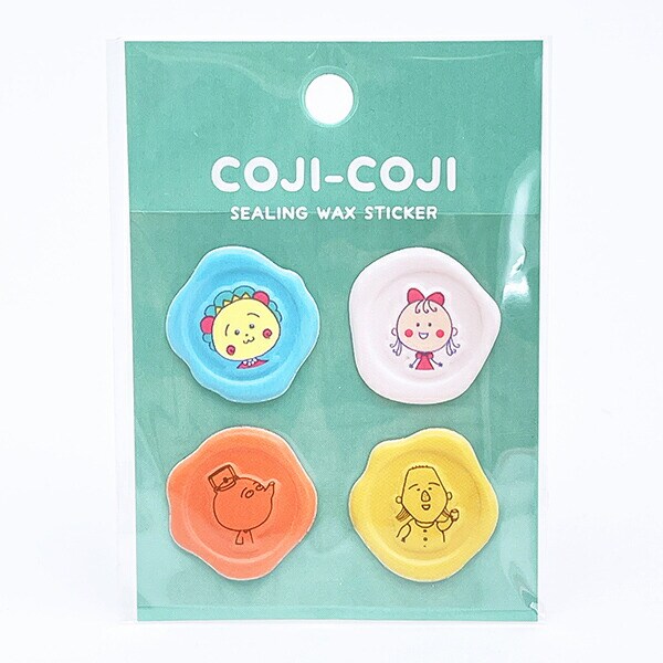 コジコジ ペロちゃん やかん君 カメ吉 シーリングスタンプ風シール 文具