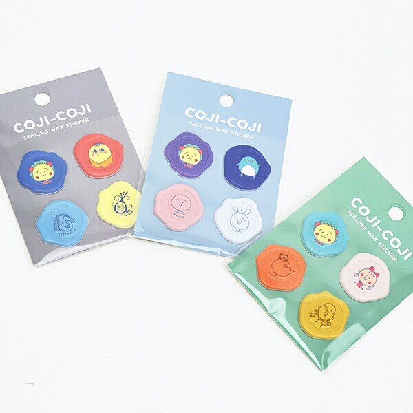 コジコジ ペロちゃん やかん君 カメ吉 シーリングスタンプ風シール 文具