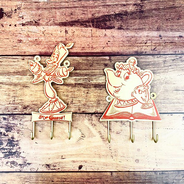 ディズニー 美女と野獣 フック ルミエール 鍵かけ 鍵置き場 インテリア 金