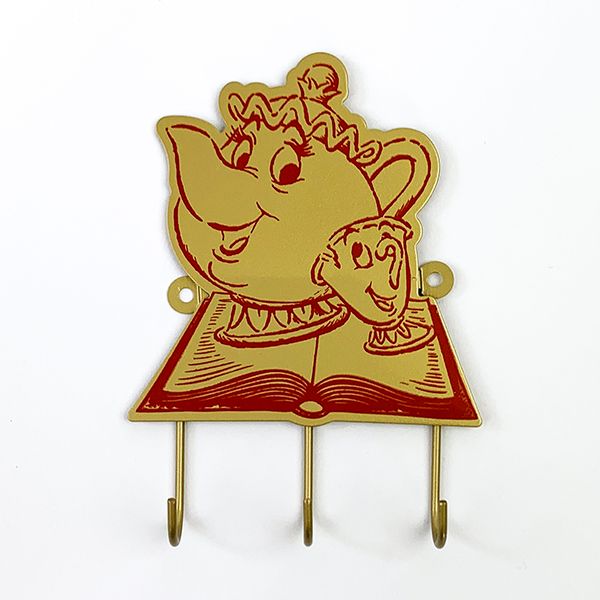 ディズニー 美女と野獣 フック ポット夫人とチップ 鍵かけ 鍵置き場 インテリア 金