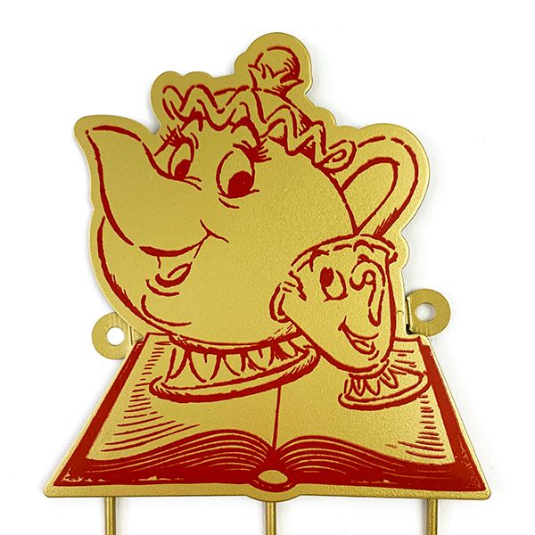 ディズニー 美女と野獣 フック ポット夫人とチップ 鍵かけ 鍵置き場 インテリア 金