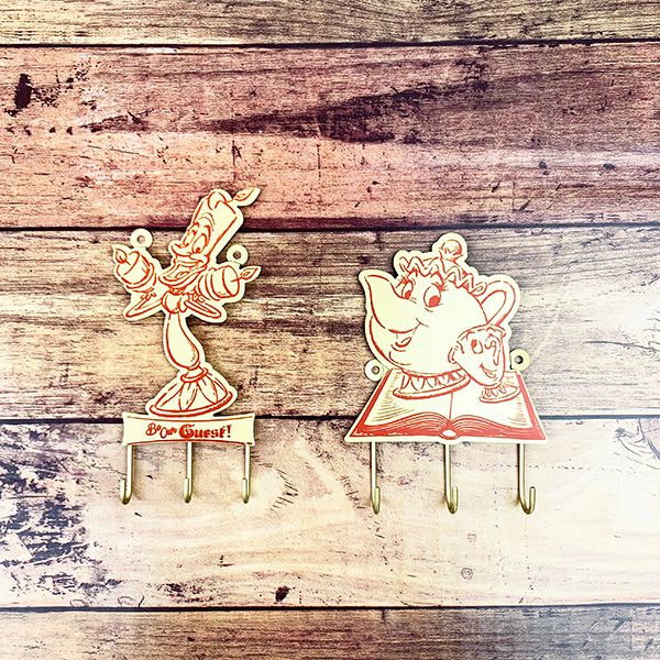 ディズニー 美女と野獣 フック ポット夫人とチップ 鍵かけ 鍵置き場 インテリア 金