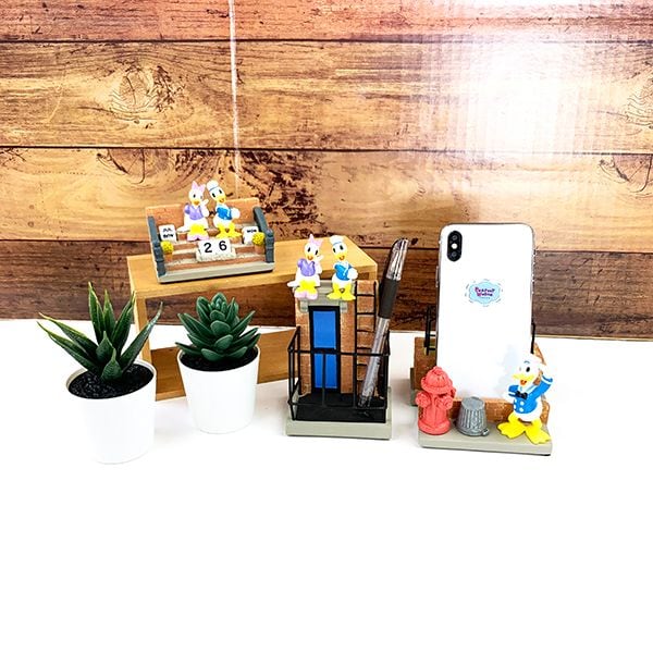 ディズニー ドナルドダック デイジーダック ステーショナリースタンド ドナルド デイジー 文房具立て 文房具入れ