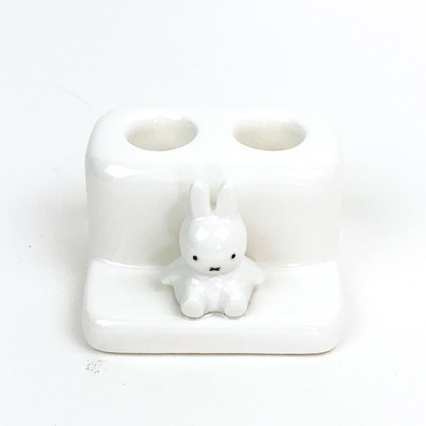 ミッフィー miffy 歯ブラシスタンド（ダブル） ホワイト 歯ブラシ立て インテリア