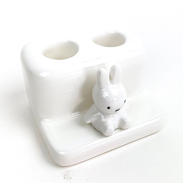 ミッフィー miffy 歯ブラシスタンド（ダブル） ホワイト 歯ブラシ立て インテリア