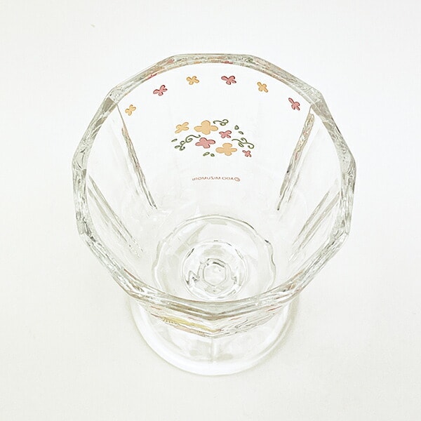 水森亜土 うさぎと女の子 脚付きグラス  コップ 日本製