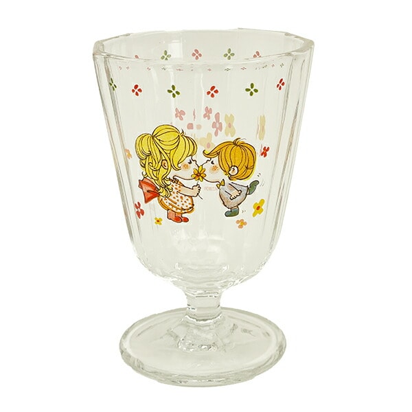 水森亜土 カップル 脚付きグラス  コップ 日本製