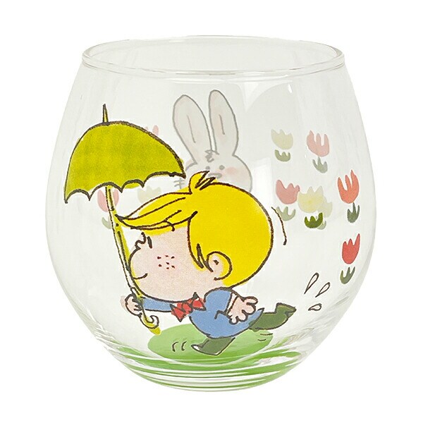 水森亜土 男の子 丸グラス  コップ 日本製