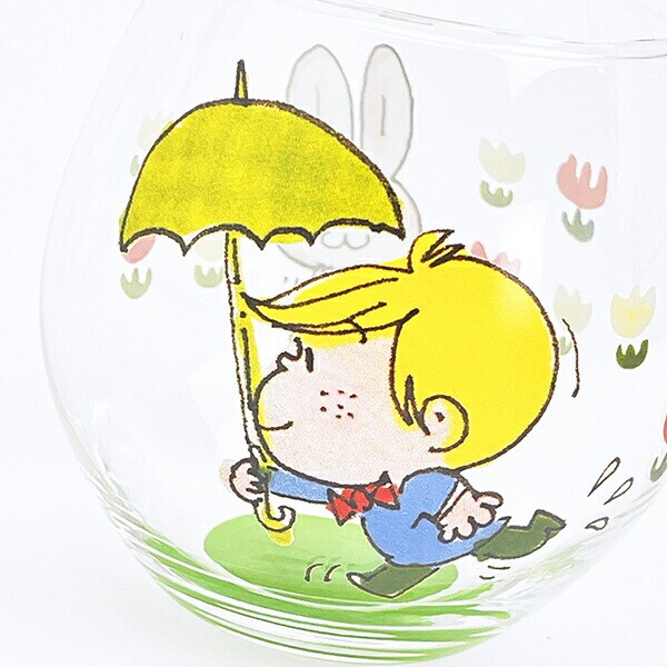 水森亜土 男の子 丸グラス  コップ 日本製