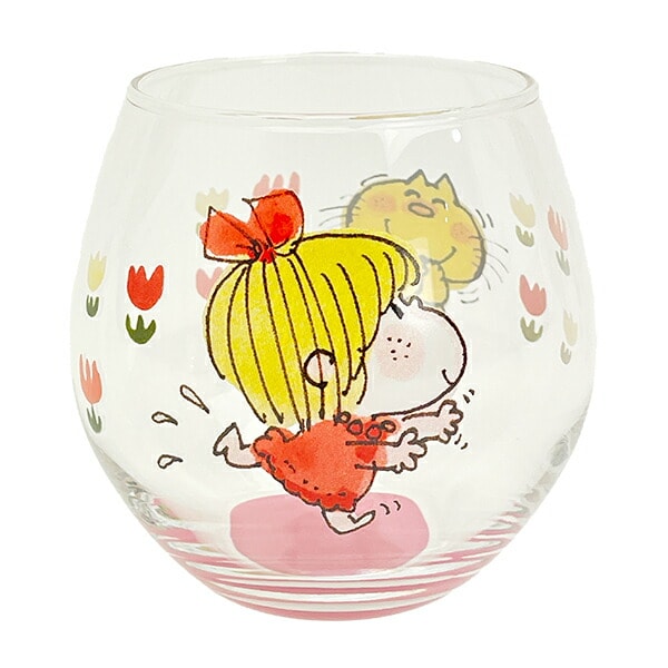 水森亜土 女の子 丸グラス コップ 日本製