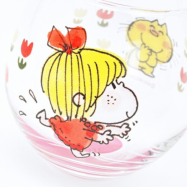 水森亜土 女の子 丸グラス コップ 日本製